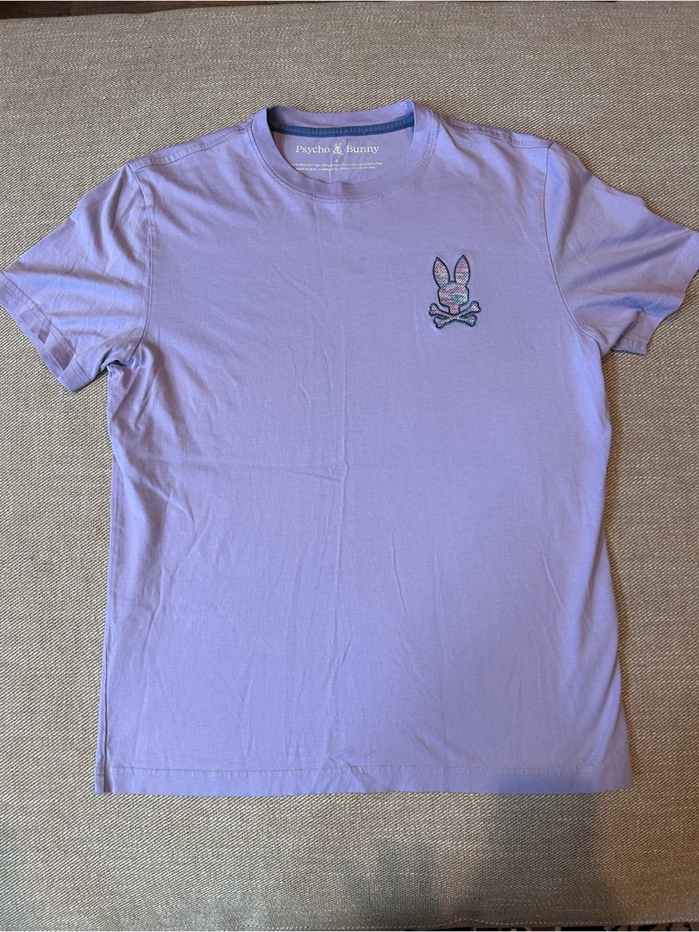 Psycho Bunny Men's Digital Lavender Bloomington Back Graphic T-Shirt Sz S/4 EUC!